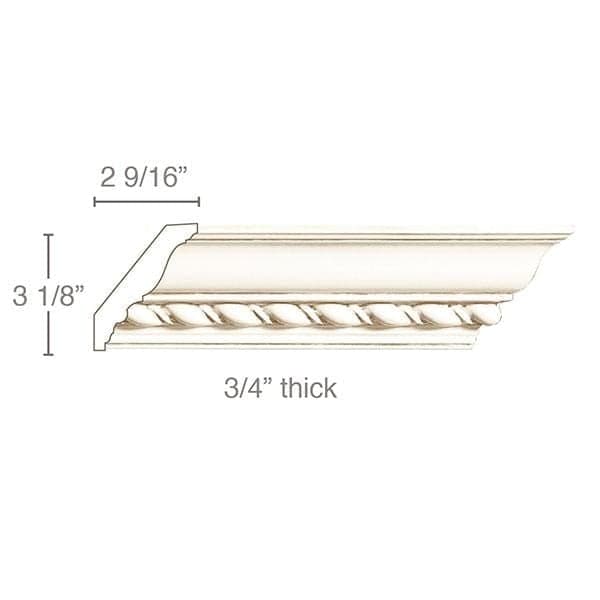 Traditional Panel Moulding, 1 1/8''w x 3/4''d Resin