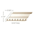Medium Acanthus Center with Scrolls, 20"w x 5"h x 3/4"d Maple