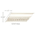 Large Traditional Plynth, 3 3/4''w x 2 3/8''h x 1 7/8''d, (accepts up to 2"w x 1"d) Cherry