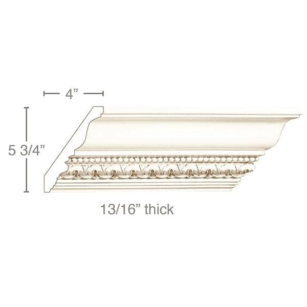Large Traditional Plynth, 3 3/4''w x 2 3/8''h x 1 7/8''d, (accepts up to 2"w x 1"d) Cherry