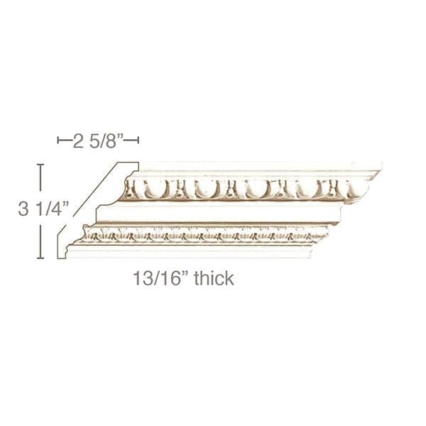 Traditional Country French Column, 5"sq. x 35 1/4"h Maple
