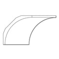 Traditional Classic Column Half, 5"w x 35 1/4"h x 2 1/2"d, 1 Pair Cherry