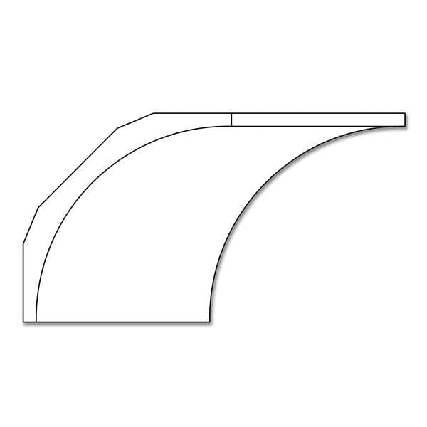 Traditional Classic Column Half, 5"w x 35 1/4"h x 2 1/2"d, 1 Pair Cherry