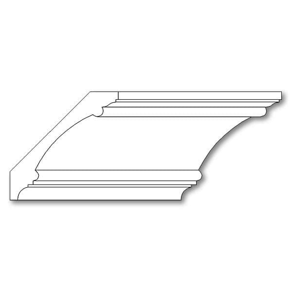 Large Acanthus Crown (Repeats 3 1/2), 4 3/4''w x 13/16''d x 8' length Maple