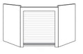 Corner Appliance Garage 24 W X 18 H X 12 D (Use under WDC24**) - Discovery by Fabuwood