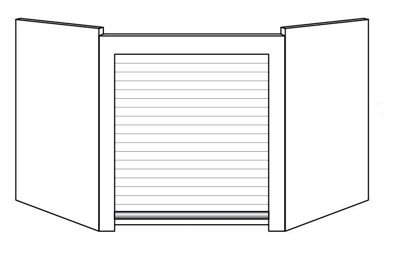 Corner Appliance Garage 24 W X 18 H X 12 D (Use under WDC24**) - Metro Series by Fabuwood