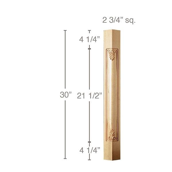 Dentil, 5/8"w x 1/2"d x 8' length Maple