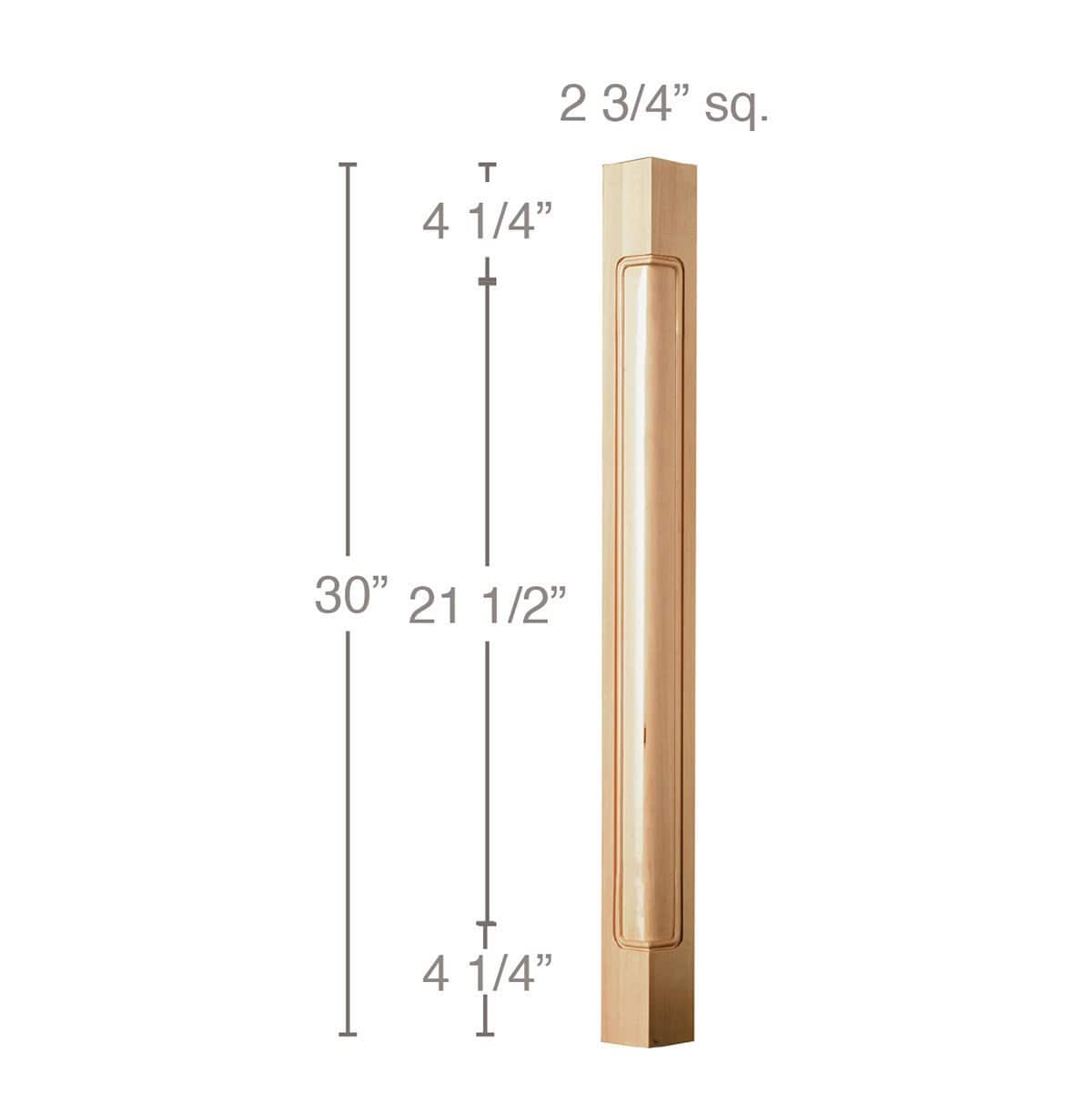 Frieze With Pinnacle Insert, 3 1/2"w x 13/16"d x 8' length Cherry