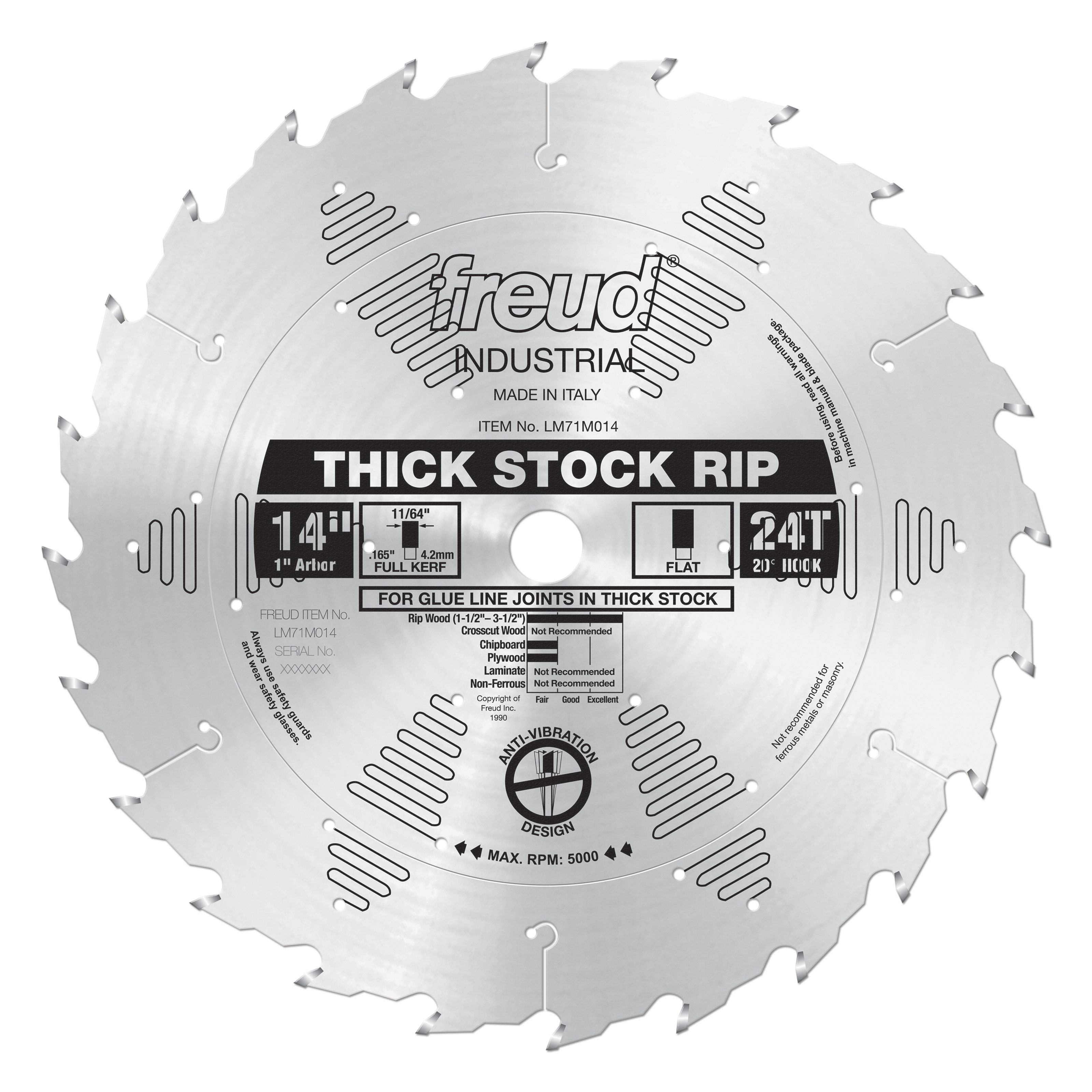 Freud Thick Stock Rip Blades 14" Diameter