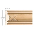 Petite Triad Rosette, 2 15/16" sq. x 7/8"d Maple