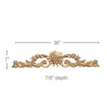 Med Floral Scrolls (Sold L and R pair per card) , 7"w x 3 1/2" h x 3/4" d Cherry