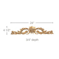 Medium Scrolls (Sold left and right pair per card), 12''w x 3 1/2''h x 13/16''d Lindenwood