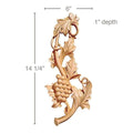 Large Traditional Corbel, 3 3/4"w x 13"h x 8 1/2"d Cherry