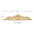 Light Rail Crown Moulding With Madeline Insert, 5"w x 13/16"d x 8' length Cherry
