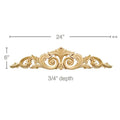 Light Rail Crown Moulding With Infinity Insert, 5"w x 13/16"d x 8' length Maple