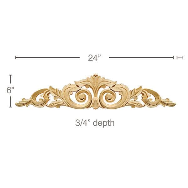 Light Rail Crown Moulding With Infinity Insert, 5"w x 13/16"d x 8' length Maple