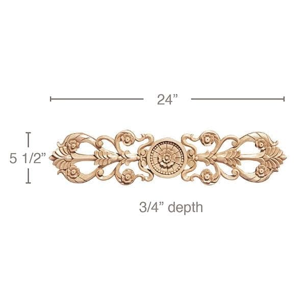 Toe Kick Tulip Foot, 4"w x 4 5/8"h x 2 1/2"d Maple