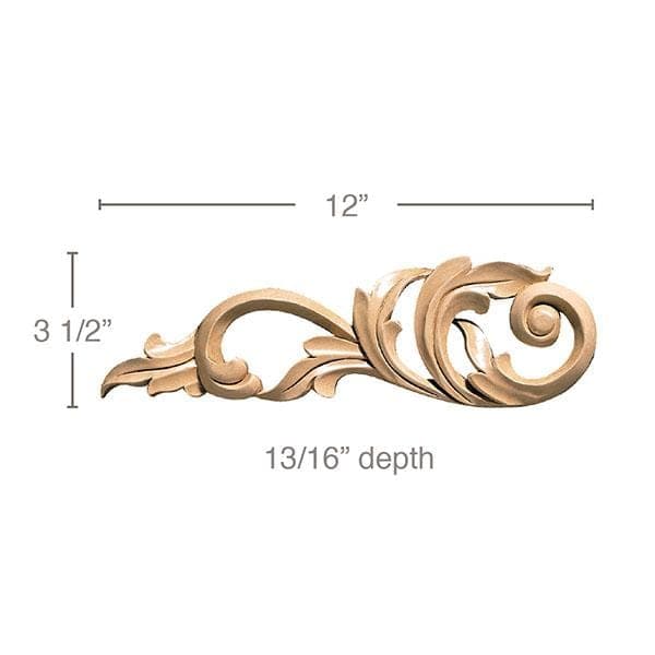 Medium Wall Bracket, 1"w x 6"h x 5 1/2"d Cherry