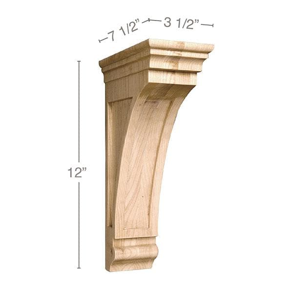 Carved Vineyard Column, 5"sq. x 34 1/2"h Cherry