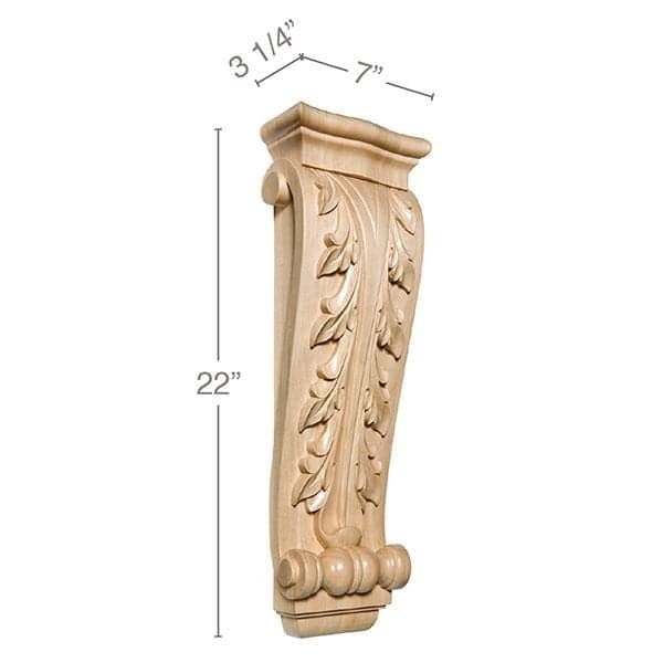 Acanthus Bun Foot Split, 1 Pair, 4"w x 4 1/2"h x 2"d Cherry
