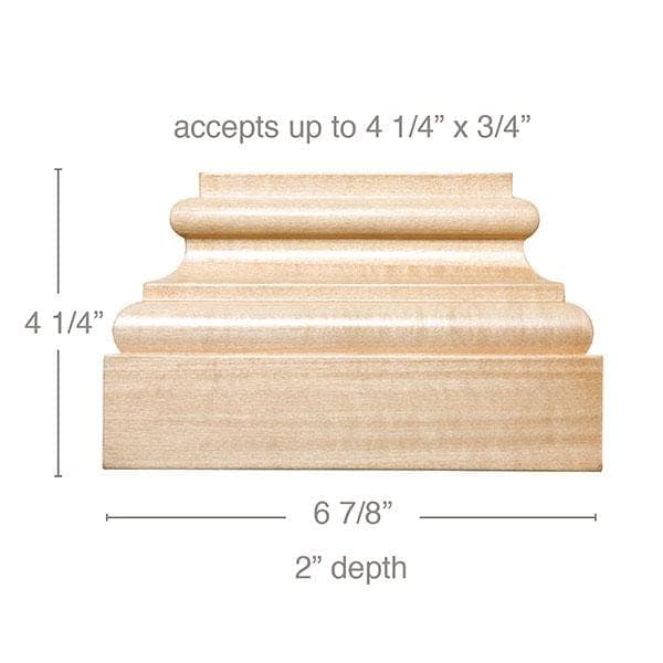 Traditional Panel Moulding, 1 3/4''w x 1''d Poplar