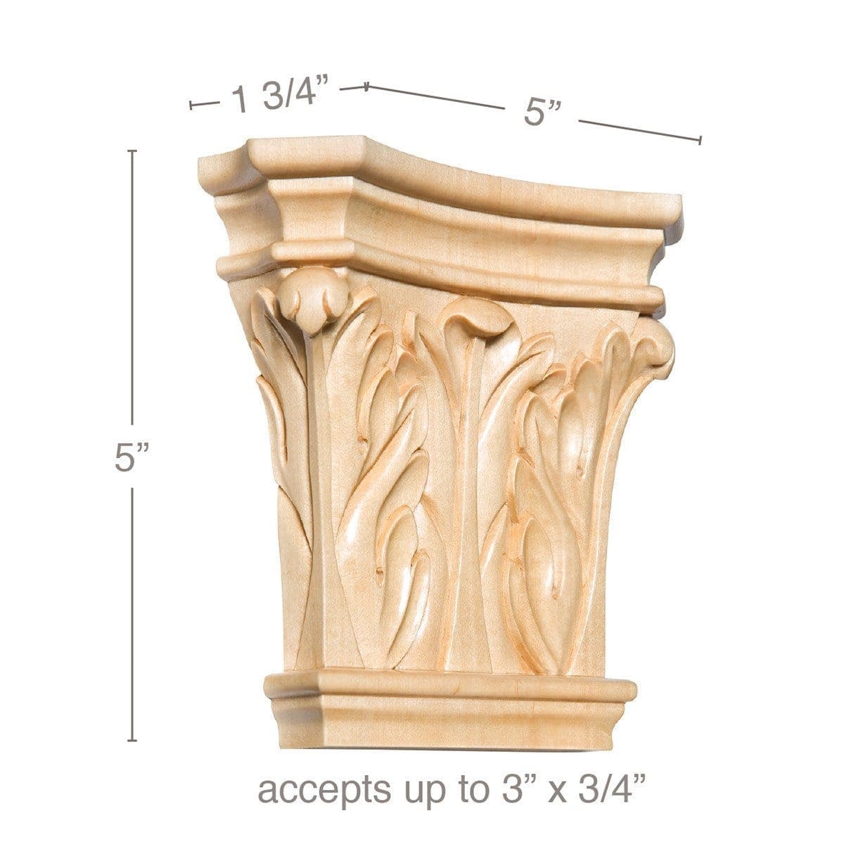 Medium Simplicity Corbel, 5 1/2"w x 7 1/2"h x 6 7/8"d Maple