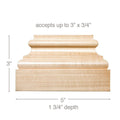 Traditional Pilaster Large, 3''w x 3/4''d x 8' length Cherry