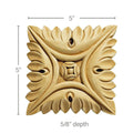 Medium Fluted Crown (Repeats 2), 3 1/2''w x 13/16''d x 8' length Maple
