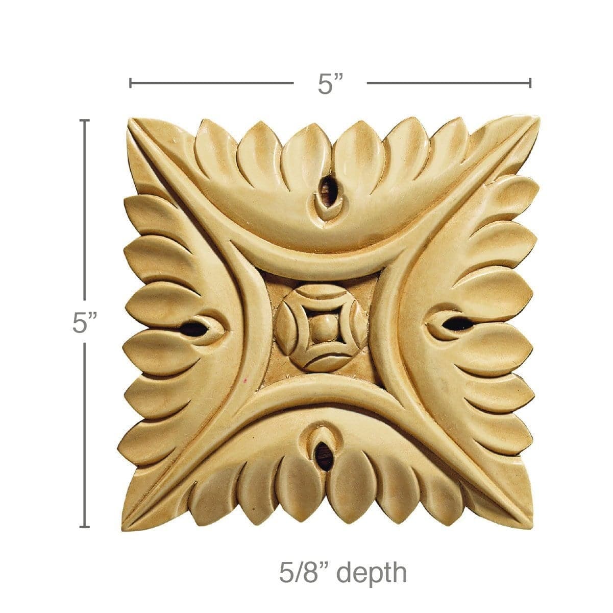 Medium Fluted Crown (Repeats 2), 3 1/2''w x 13/16''d x 8' length Maple