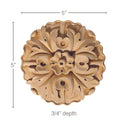 Medium Classic Button(Sold 4 per card), 2 1/4''w x 2 1/4''h x 1/2''d Maple