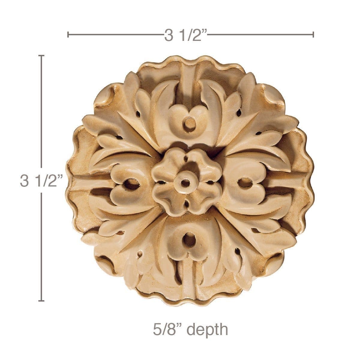 Medium Traditional Plynth, 2 3/4''w x 1 3/4''h x 1 3/8''d, (accepts up to 1 1/2"w x 3/4"d) Cherry