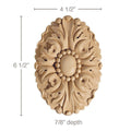 Tall Acanthus Corner Foot (Sold 1 per package), 3 5/8"w x 6"h x 2 3/4"d Maple
