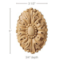 Medium Traditional Capital, 2 5/8''w x 3 5/8''h x 1 3/8''d, (accepts up to 1 1/2"w x 3/4"d) Cherry