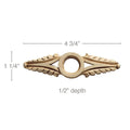 Small Rectangular Rosette (Sold 2 per card), 2 3/4''w x 4 1/2''h x 5/8''d