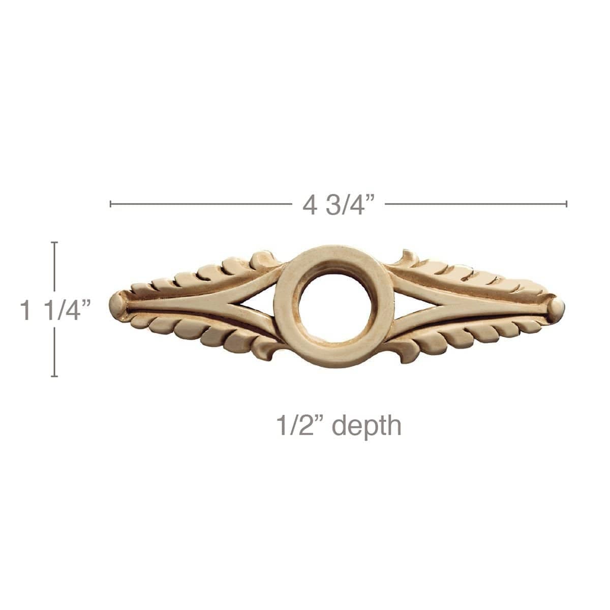 Small Rectangular Rosette (Sold 2 per card), 2 3/4''w x 4 1/2''h x 5/8''d