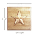 Tall Traditional Corner Foot (Sold 1 per package), 3 5/8"w x 6"h x 2 3/4"d Maple