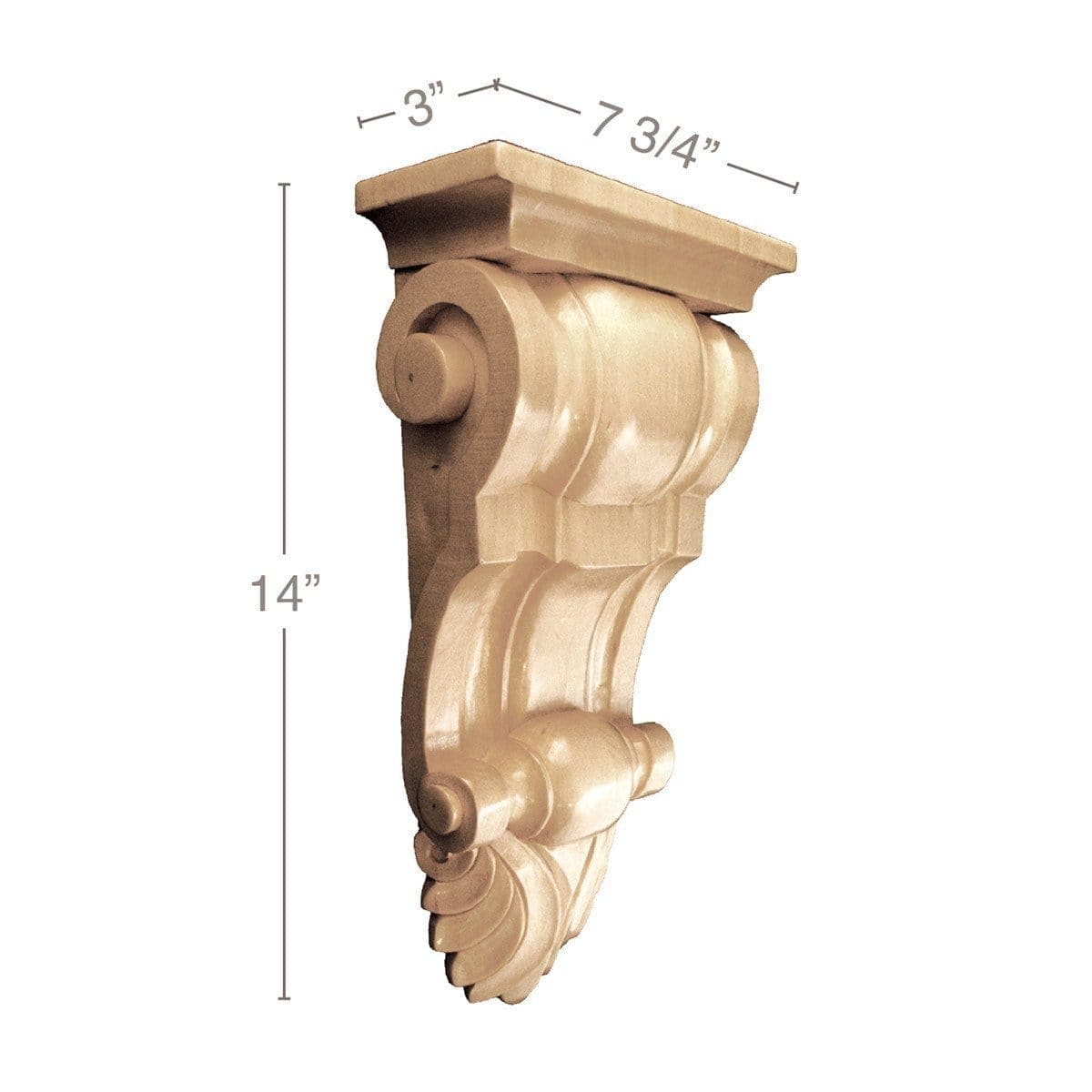 Dentil, 2 1/8''w x 13/16''d Resin