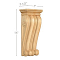 6" sq. x 35 1/2 " h, Large Diameter Gaelic Leg Cherry