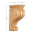 36" Traditional Corner Post, 2 3/4"sq. x 36"h Maple