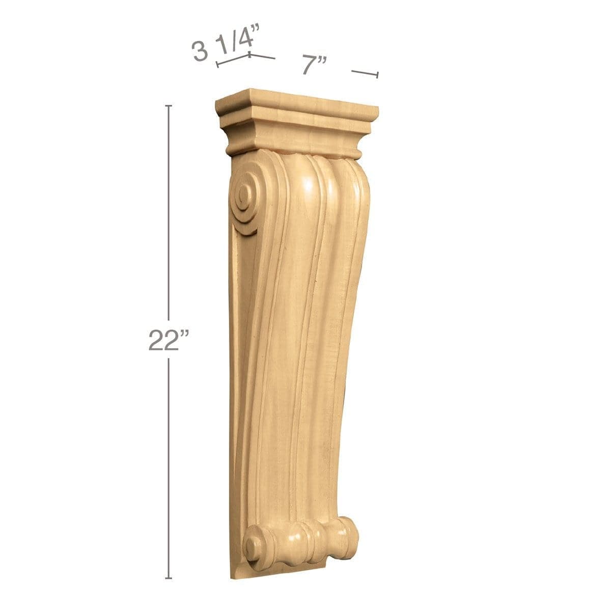 Acanthus Bun Foot, 4"dia. X 4 1/2"h Cherry