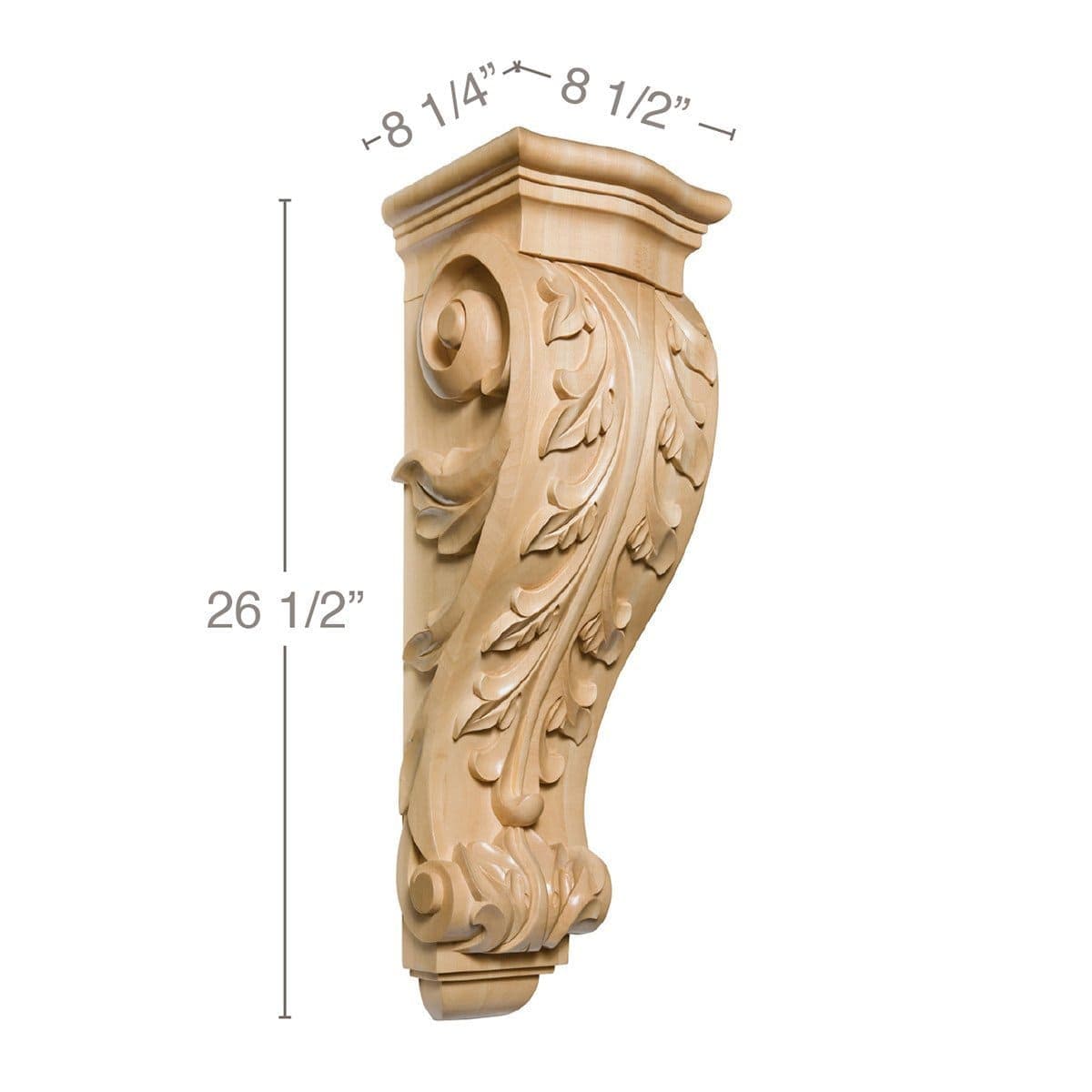 Acanthus Scrolls(Repeats 10), 3 1/2''w x 13/16''d x 8' length Cherry