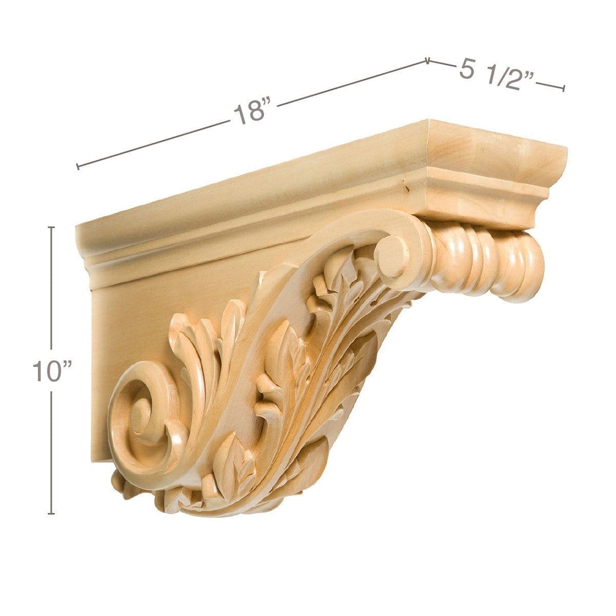 Clipped Small Corners, 4 1/4''w x 4 1/4''h x 5/8''d Cherry