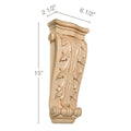 Acanthus Panel Mould (Repeats 1 5/8), 1 1/2''w x 5/8''d x 8' length Resin