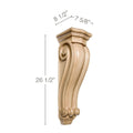 Acanthus Corner Foot (Sold 1 per package), 3 3/8"w x 4 1/2"h x 2 3/4"d Maple