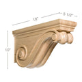 Dentil, 2 3/8''w x 11/16''d x 8' length Resin