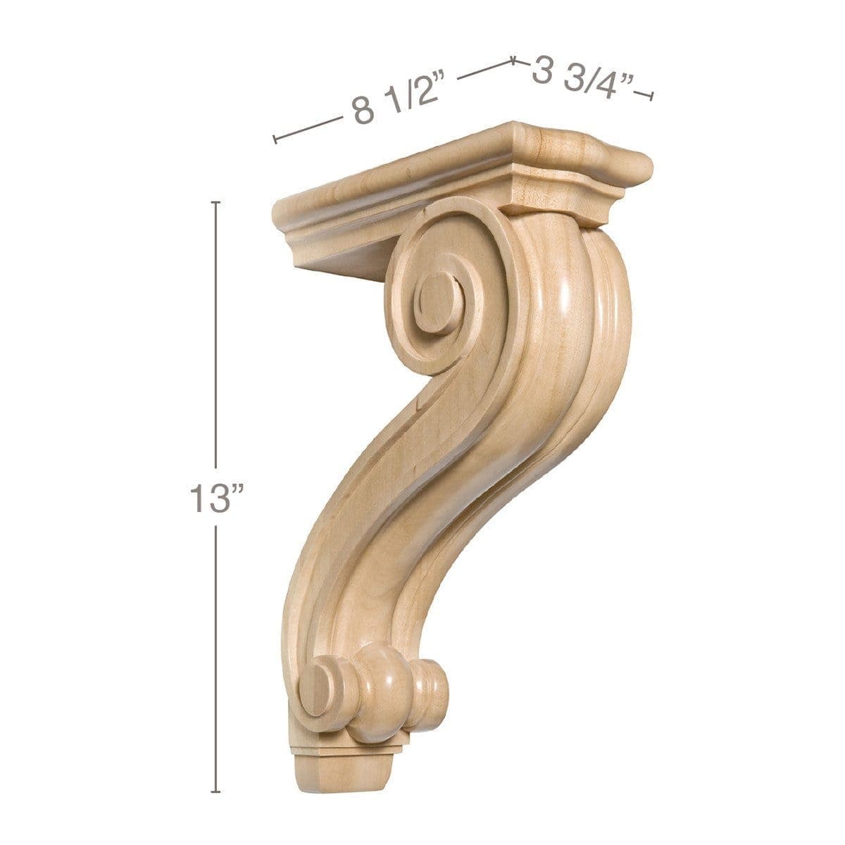 Bead with Dentil, 5 3/16''w x 13/16''d Resin