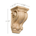 Crown Moulding With Madeline Insert, 4 1/4"w x 5/8"d x 8' length Cherry