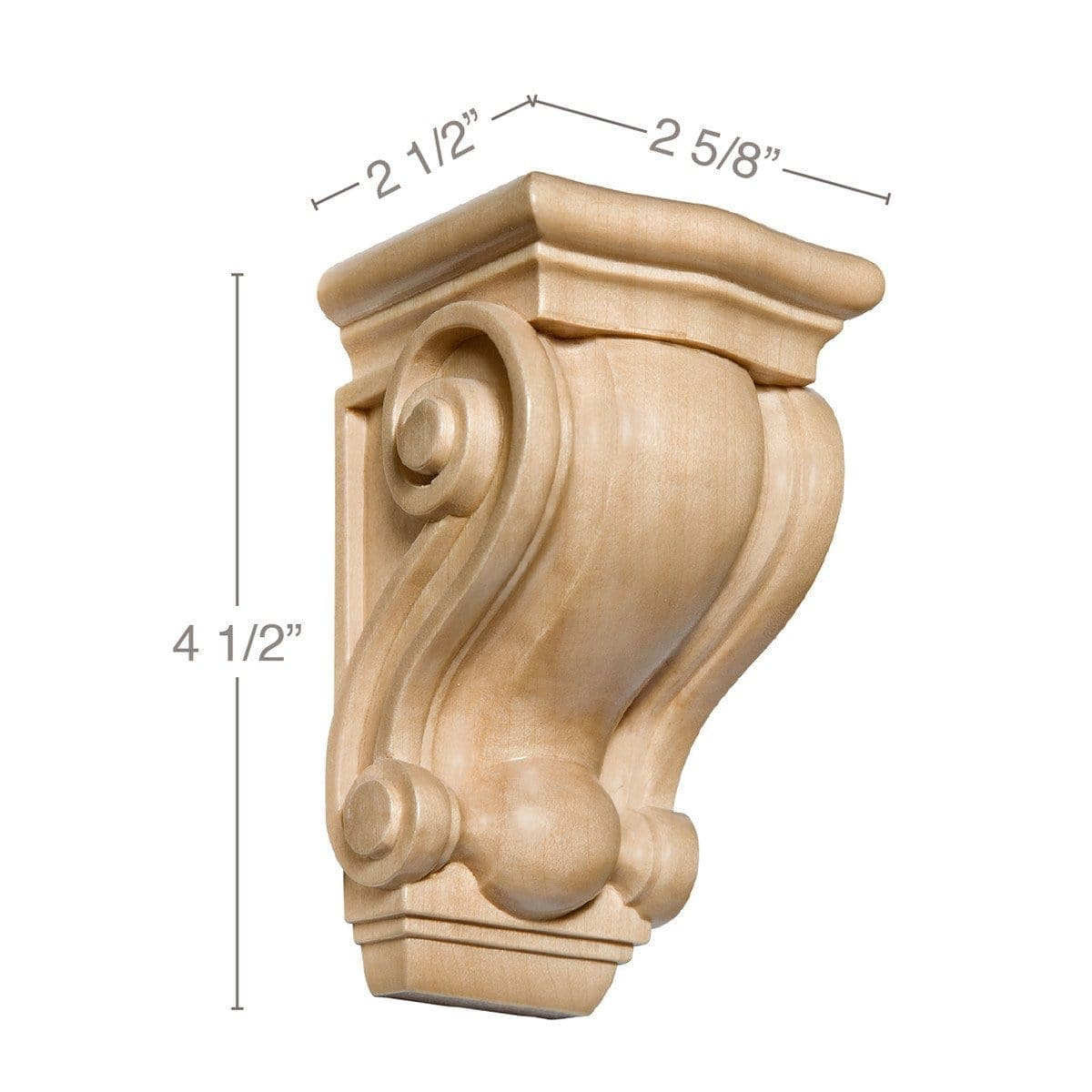 Crown Moulding With Madeline Insert, 4 1/4"w x 5/8"d x 8' length Cherry