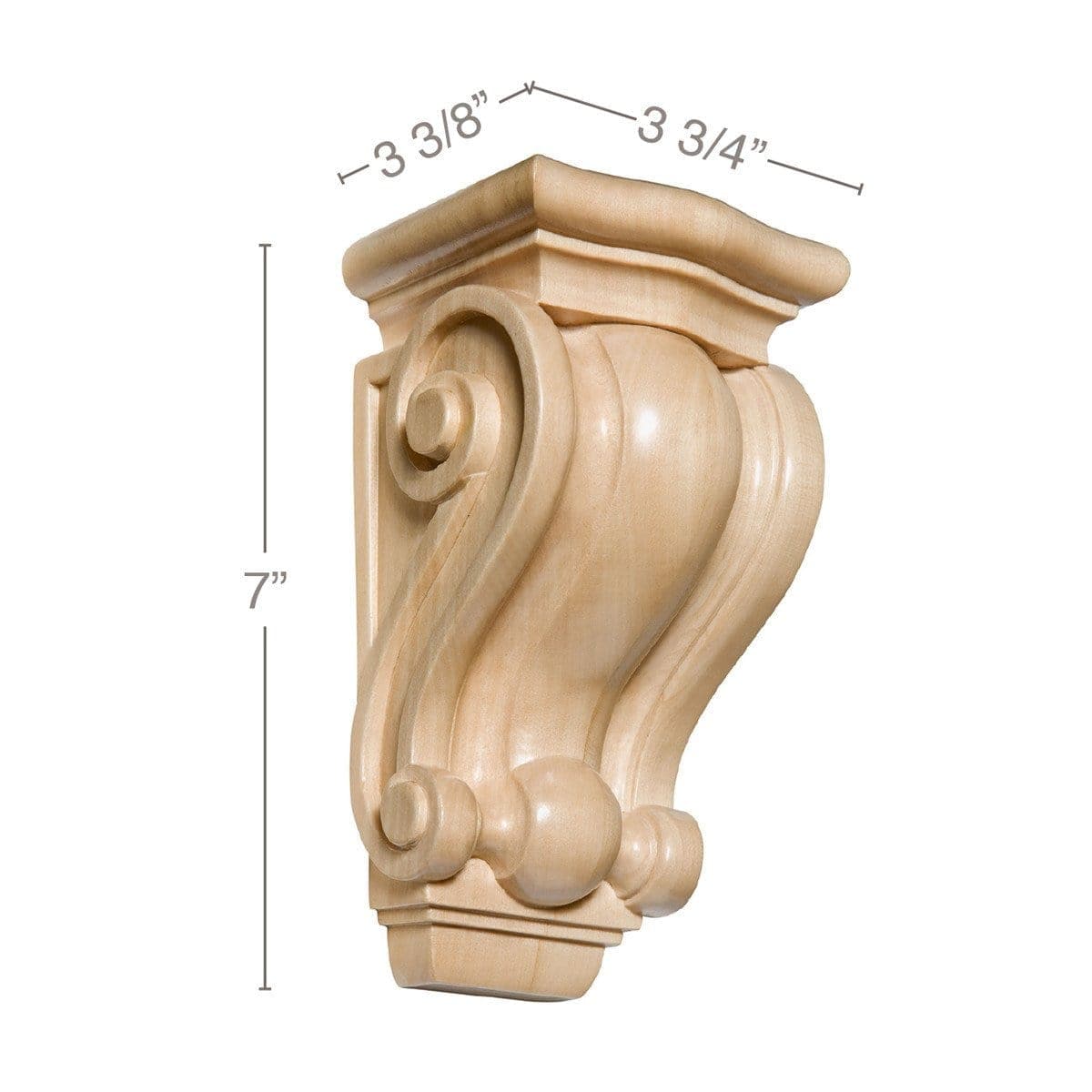 Crown Moulding With Madeline Insert, 4 1/4"w x 5/8"d x 8' length Maple
