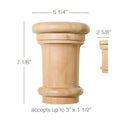 Large Rope Half Round Lineal, 2''w x 1''d x 8' length, Sold in pairs Maple